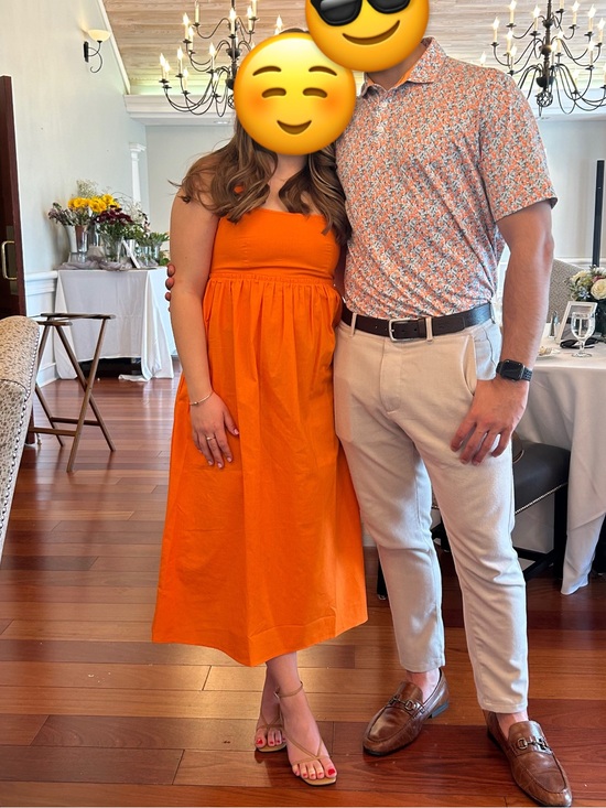 Dresses & Skirts - Orange backless midi dress
